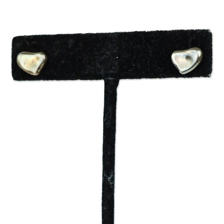 Tiffany & Co. Sterling Silver Elsa Peretti Full Heart Earrings