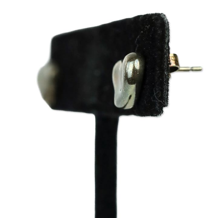 Tiffany & Co. Sterling Silver Elsa Peretti Full Heart Earrings