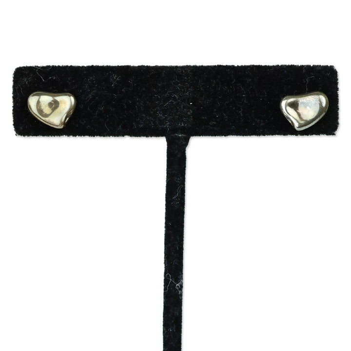 Tiffany & Co. Sterling Silver Elsa Peretti Full Heart Earrings