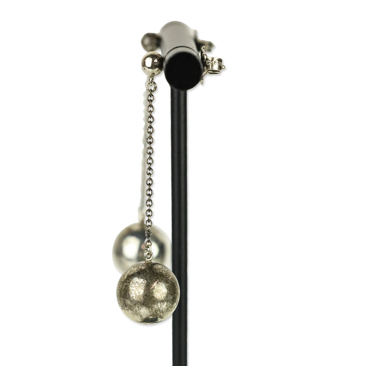 Tiffany & Co. Sterling Silver HardWear Ball Drop Dangle Earrings