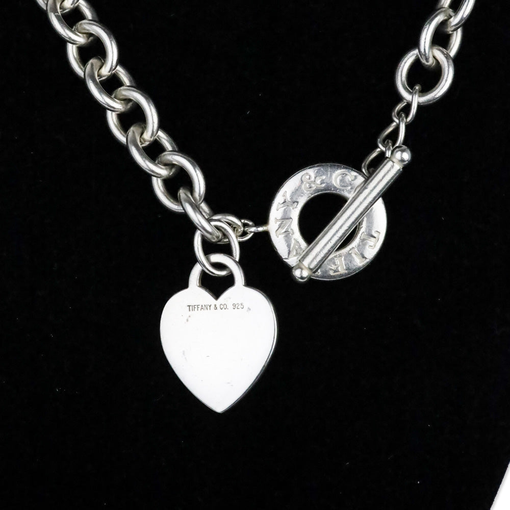 Tiffany & Co. Sterling Silver Heart Tag Toggle Chain Necklace
