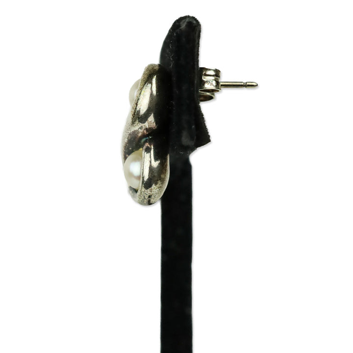 Tiffany & Co. Sterling Silver Pearl Infinity Stud Earrings