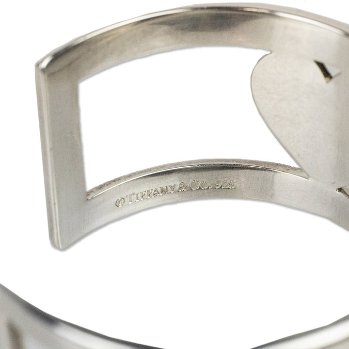 Tiffany & Co. Sterling Silver Stencil Heart Cuff Bracelet