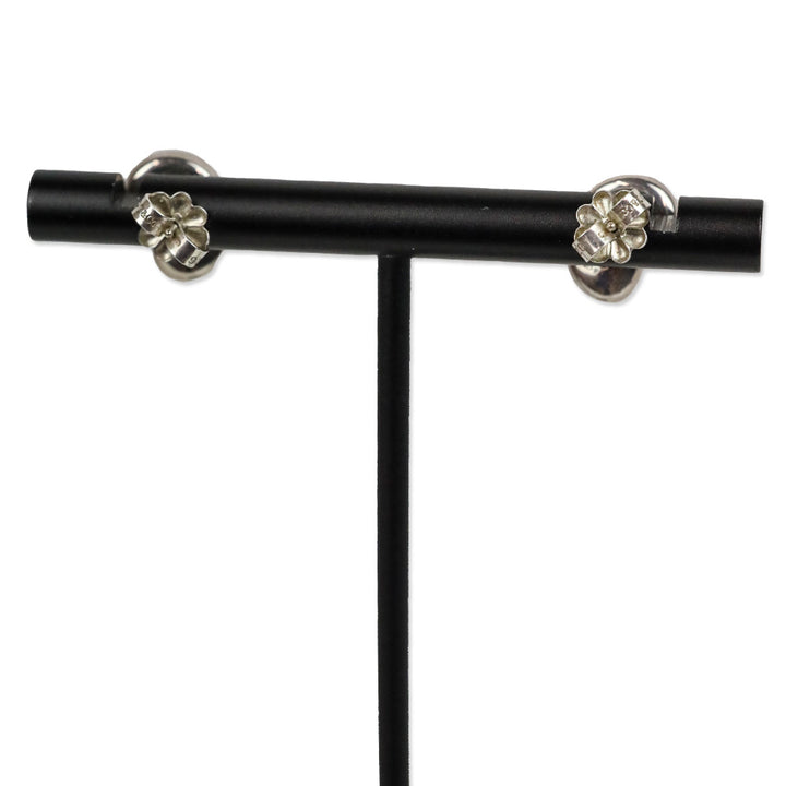 Tiffany & Co. Sterling Silver Bean Design Stud Earrings