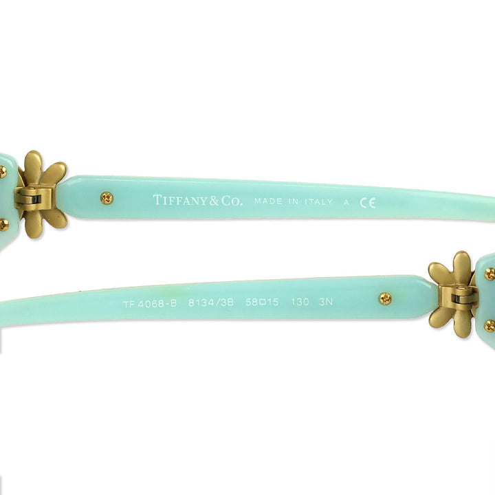 Tiffany & Co Brown Havana/Tiffany Blue Flower Accent Butterfly Sunglasses