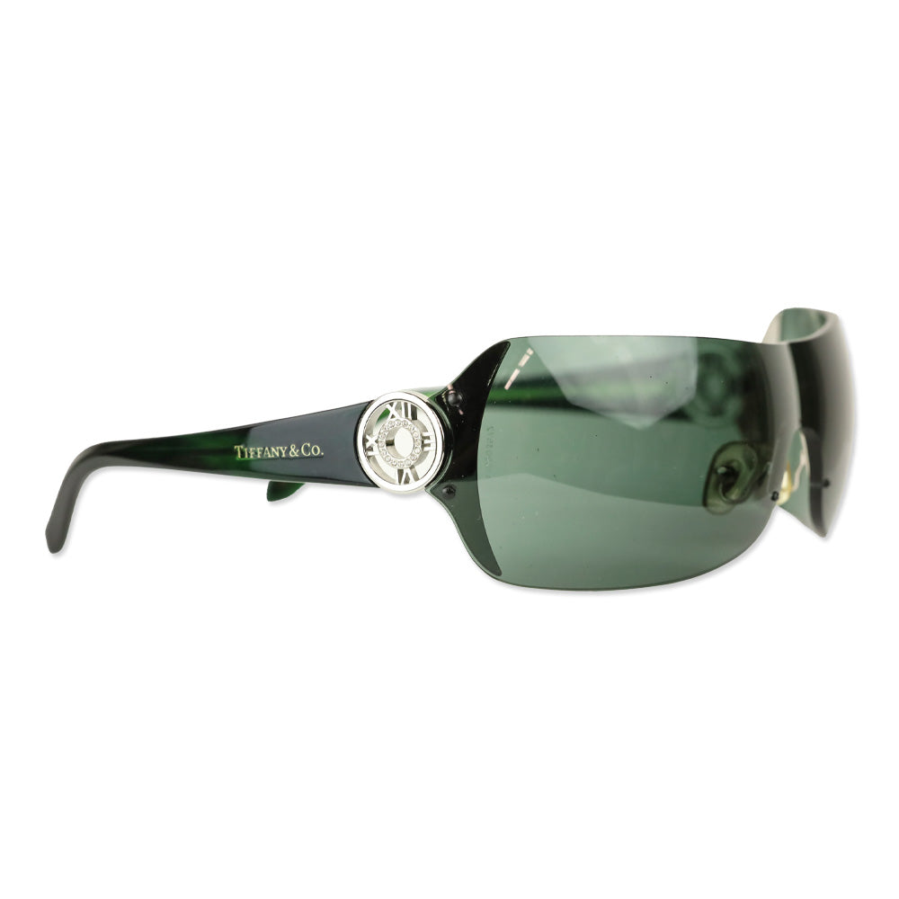Tiffany & Co Green Tinted Atlas Shield Sunglasses