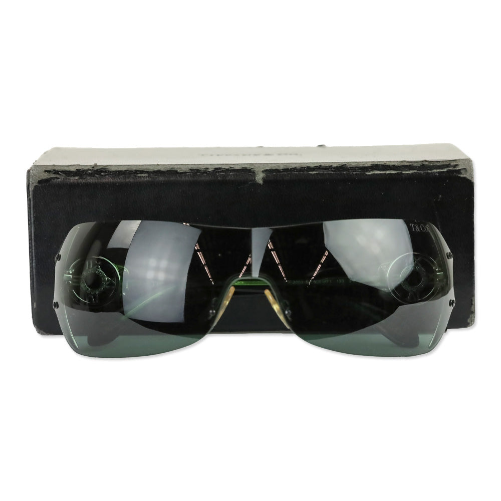 Tiffany & Co Green Tinted Atlas Shield Sunglasses