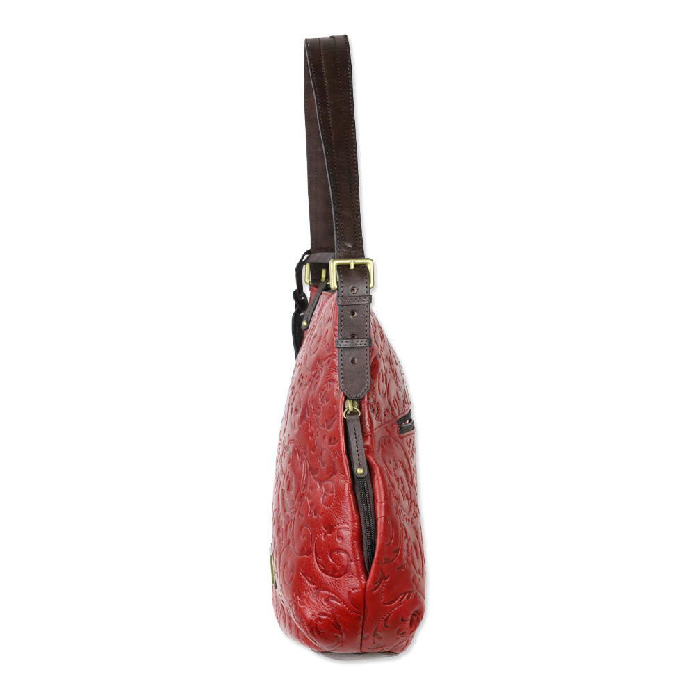 Tignanello Rouge Classic Beauty Leather Hobo Bag