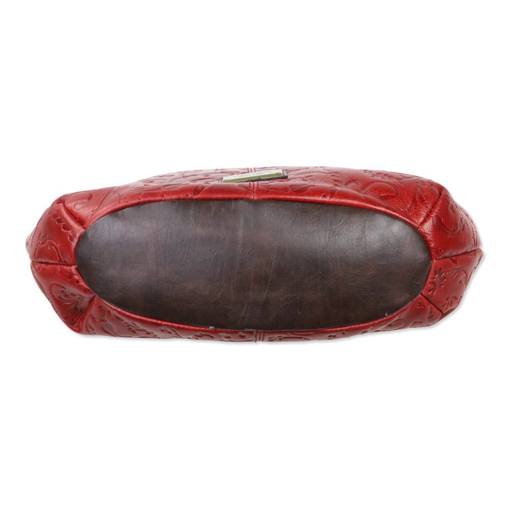 Tignanello Rouge Classic Beauty Leather Hobo Bag