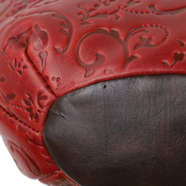 Tignanello Rouge Classic Beauty Leather Hobo Bag