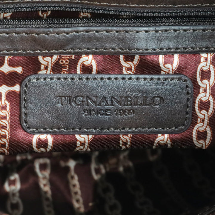 Tignanello Rouge Classic Beauty Leather Hobo Bag