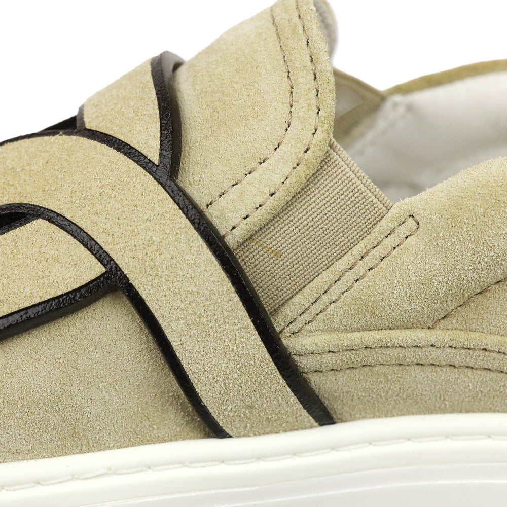 Tod's Beige Suede Chain Kate Slip-On Sneakers