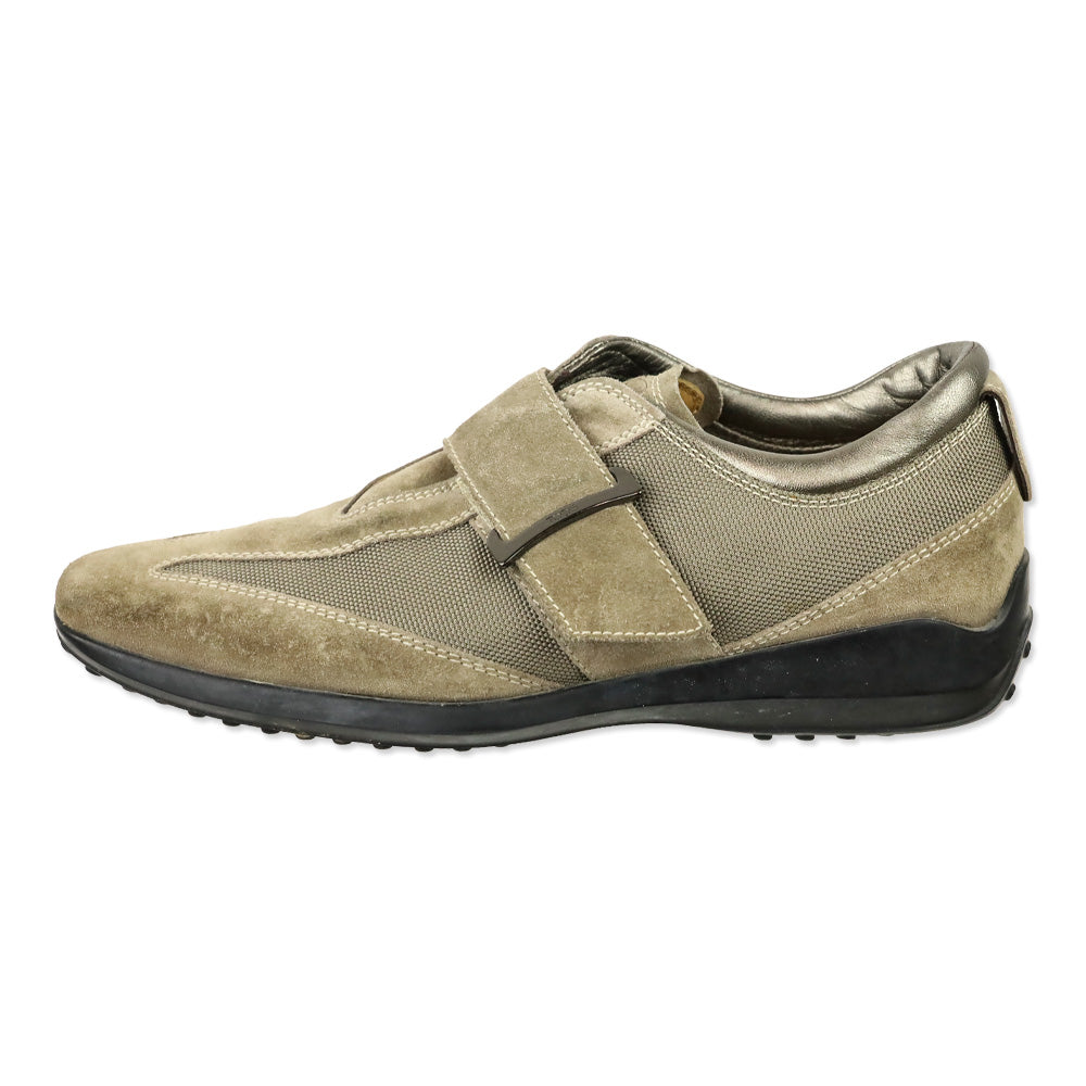 Tod's Beige Suede Trimmed Velcro Sneakers