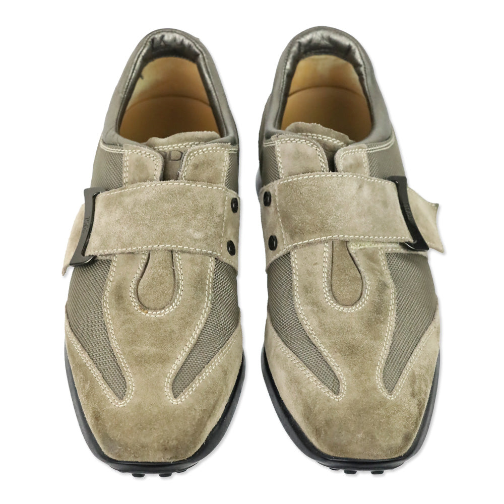 Tod's Beige Suede Trimmed Velcro Sneakers