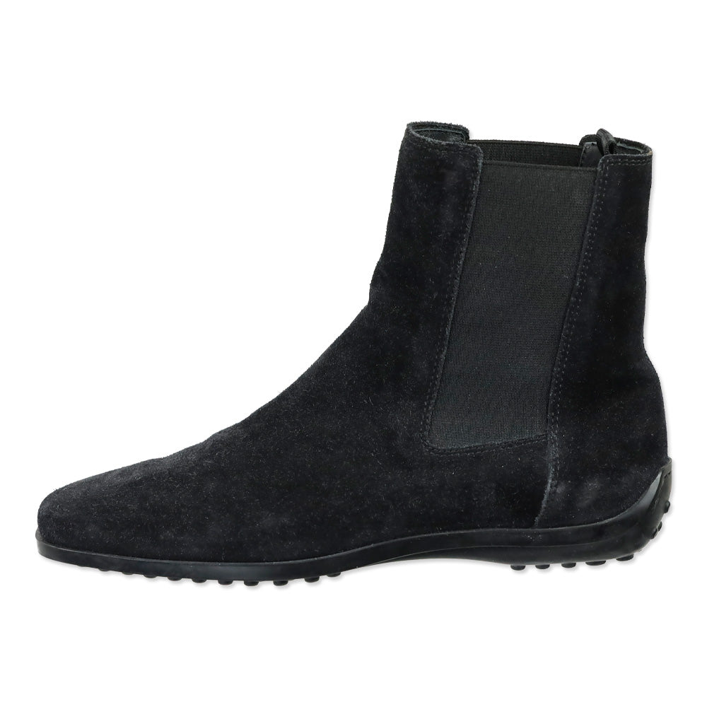 Tod's Black Suede Chelsea Driving Boot
