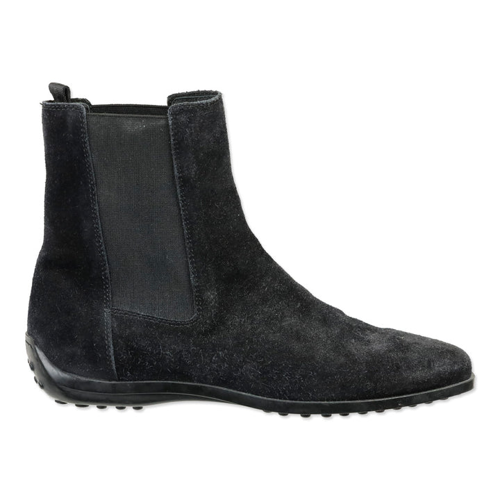 Tod's Black Suede Chelsea Driving Boot