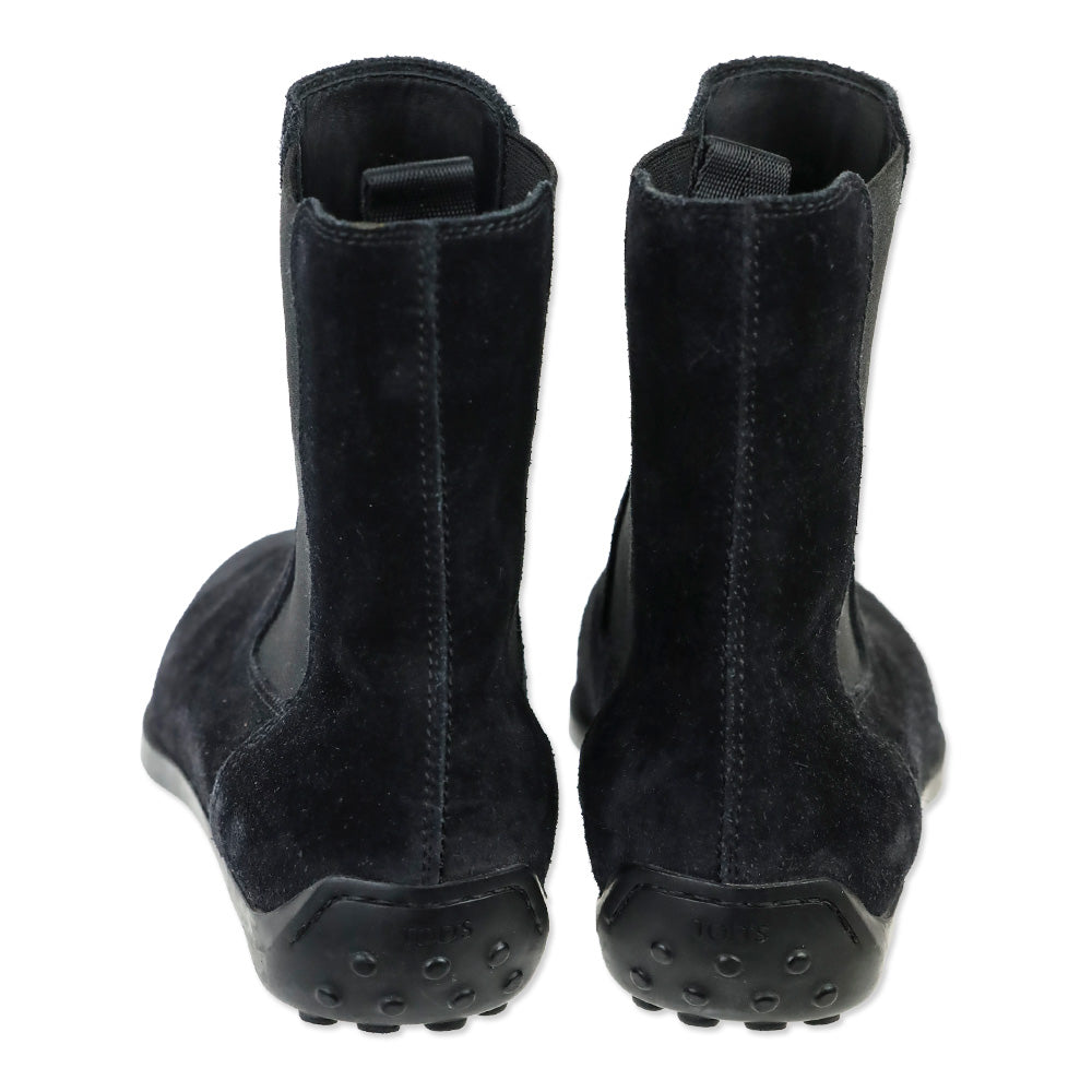 Tod's Black Suede Chelsea Driving Boot