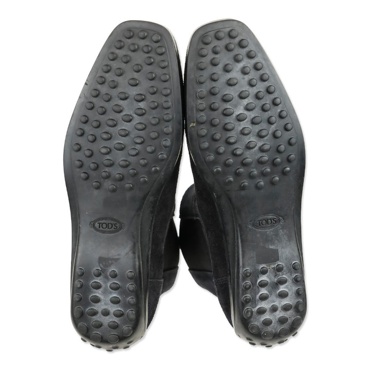 Tod's Black Suede Chelsea Driving Boot