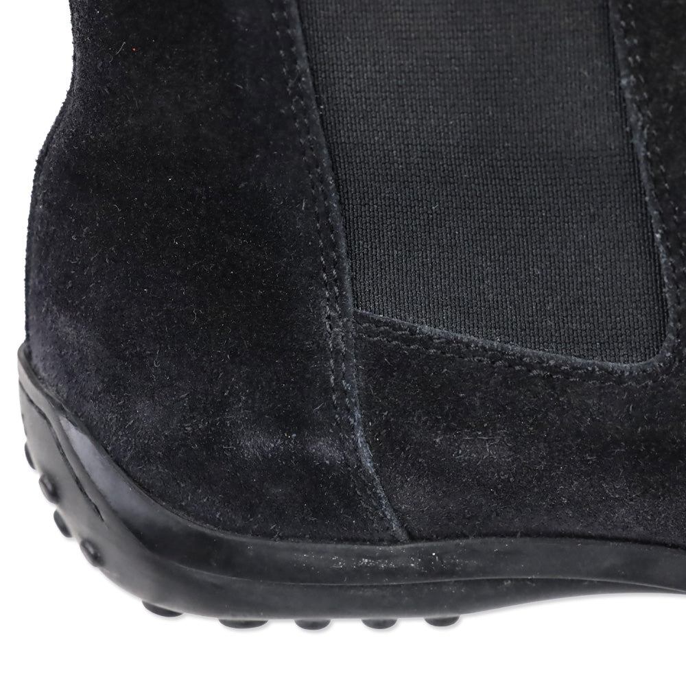 Tod's Black Suede Chelsea Driving Boot