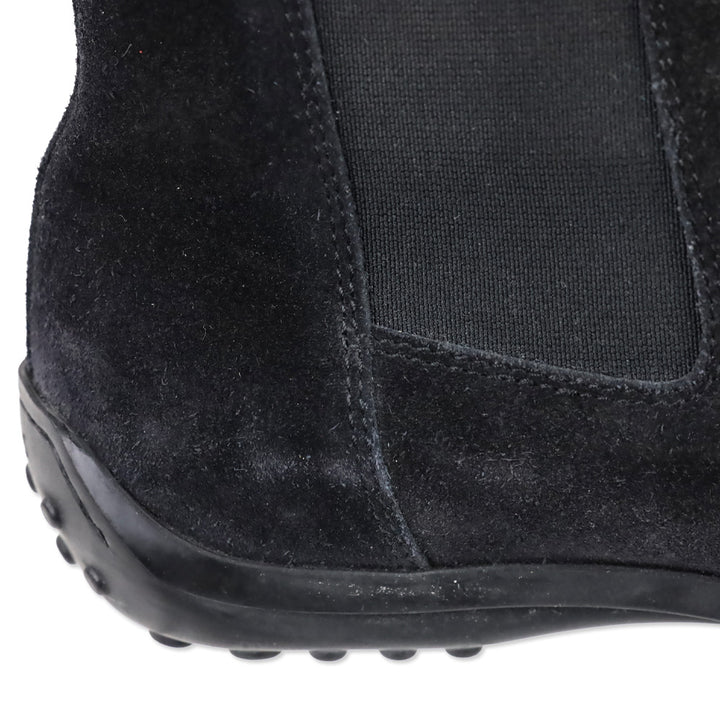 Tod's Black Suede Chelsea Driving Boot