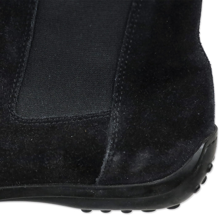 Tod's Black Suede Chelsea Driving Boot