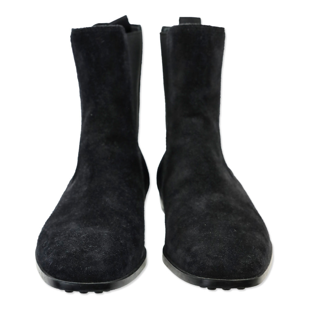 Tod's Black Suede Chelsea Driving Boot