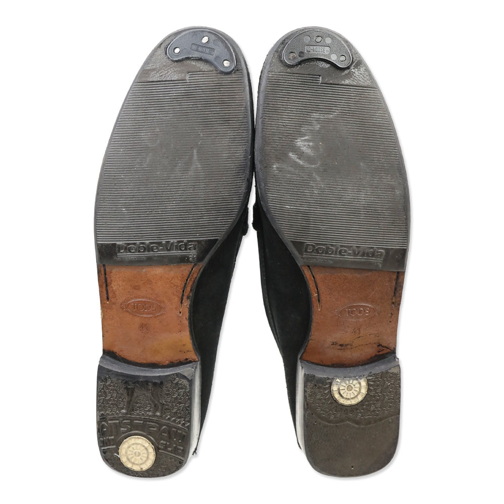 Tod's Black Suede Loafers