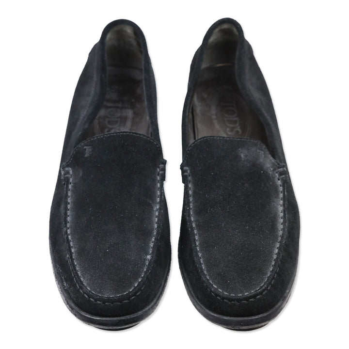 Tod's Black Suede Loafers