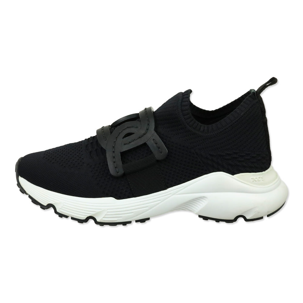 Tod's Black Technical Fabric Chain Low-Top Kate Sneakers
