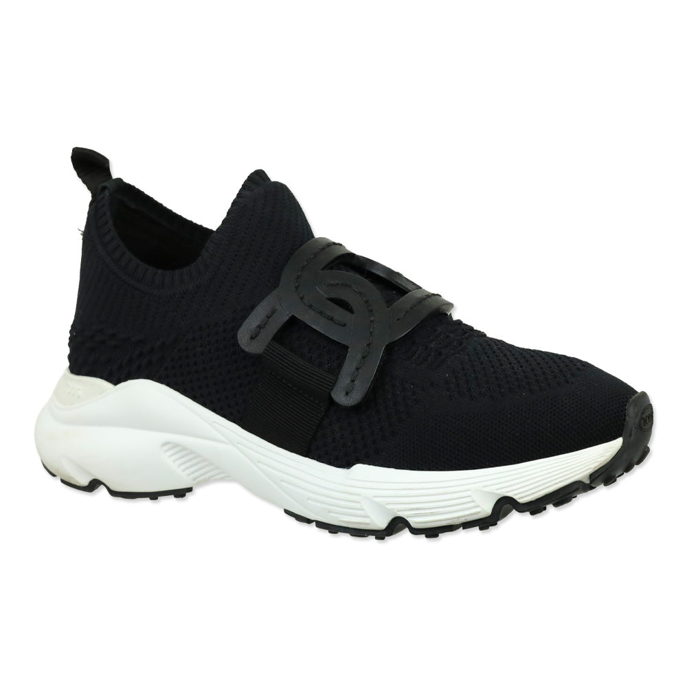 Tod's Black Technical Fabric Chain Low-Top Kate Sneakers