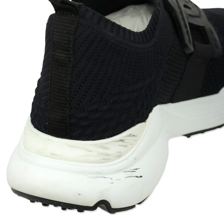 Tod's Black Technical Fabric Chain Low-Top Kate Sneakers