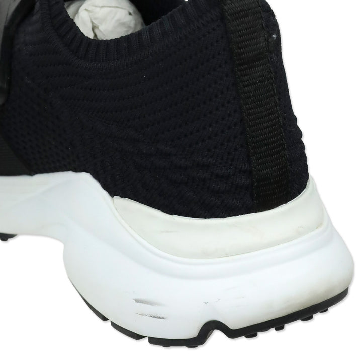 Tod's Black Technical Fabric Chain Low-Top Kate Sneakers