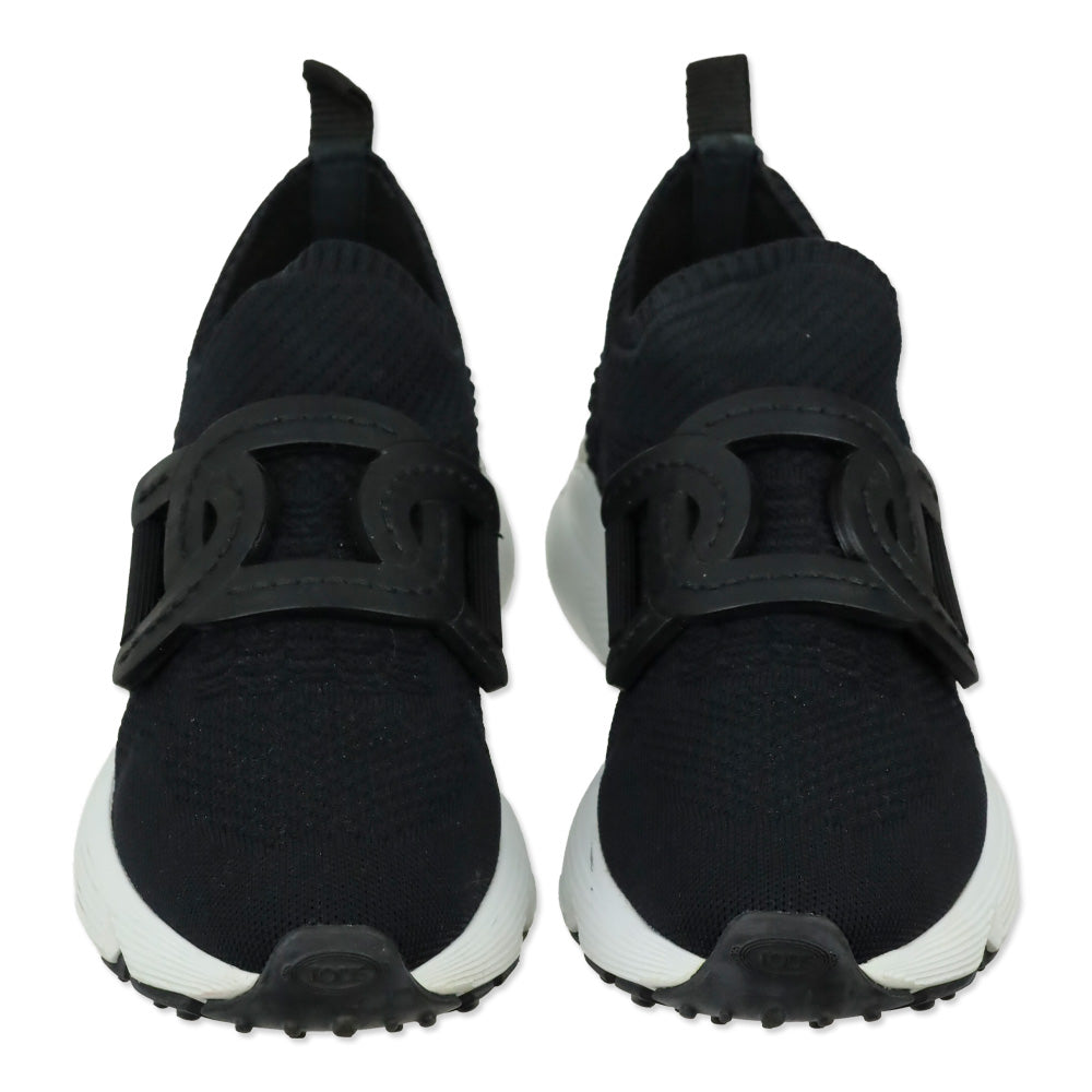 Tod's Black Technical Fabric Chain Low-Top Kate Sneakers