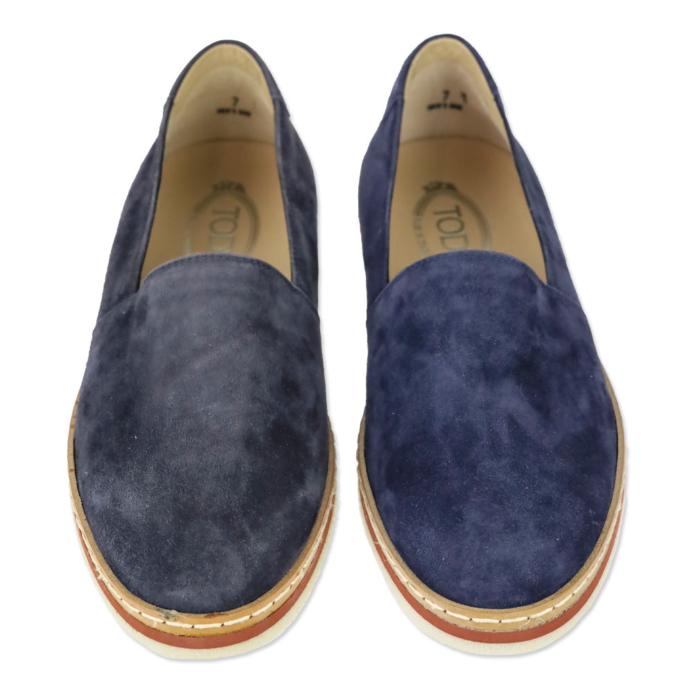 Tod's Blue Suede Espadrilles