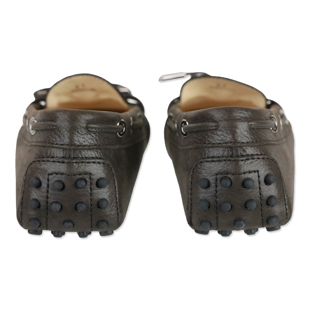 Tod's Brown Leather Gommino Tie Driving Loafer