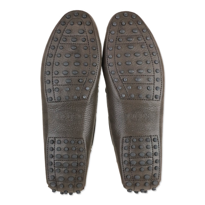 Tod's Brown Leather Gommino Tie Driving Loafer