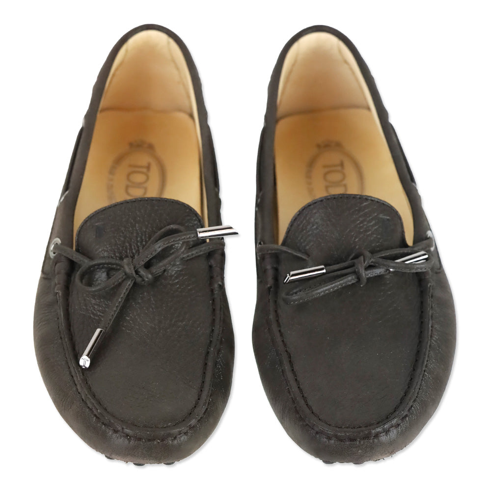 Tod's Brown Leather Gommino Tie Driving Loafer