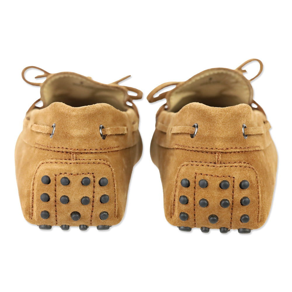 Tod's Brown Suede Gommino Tie Driving Loafer