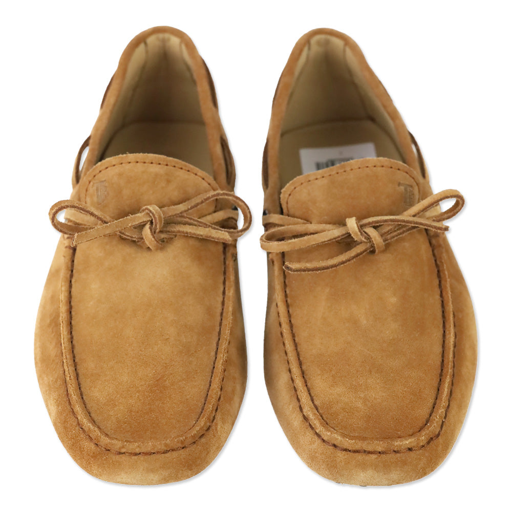 Tod's Brown Suede Gommino Tie Driving Loafer