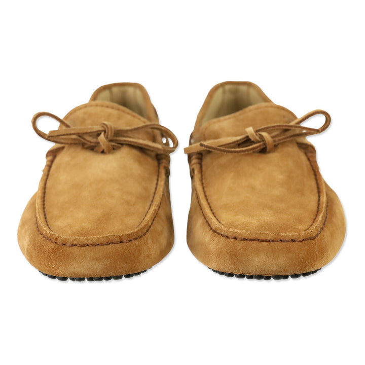 Tod's Brown Suede Gommino Tie Driving Loafer