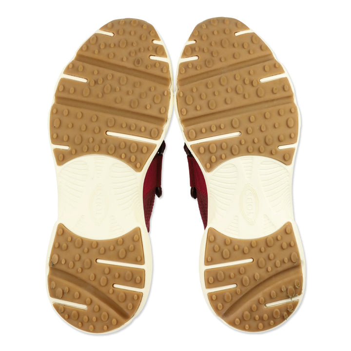 Tod's Burgundy Fabric Kate Slip-On Sneakers