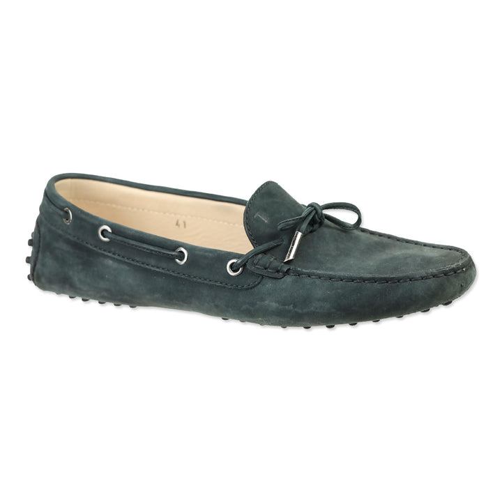 Tod's Charcoal Nubuck Driving Loafers