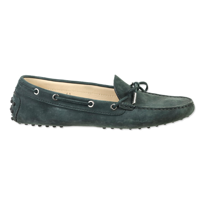 Tod's Charcoal Nubuck Driving Loafers