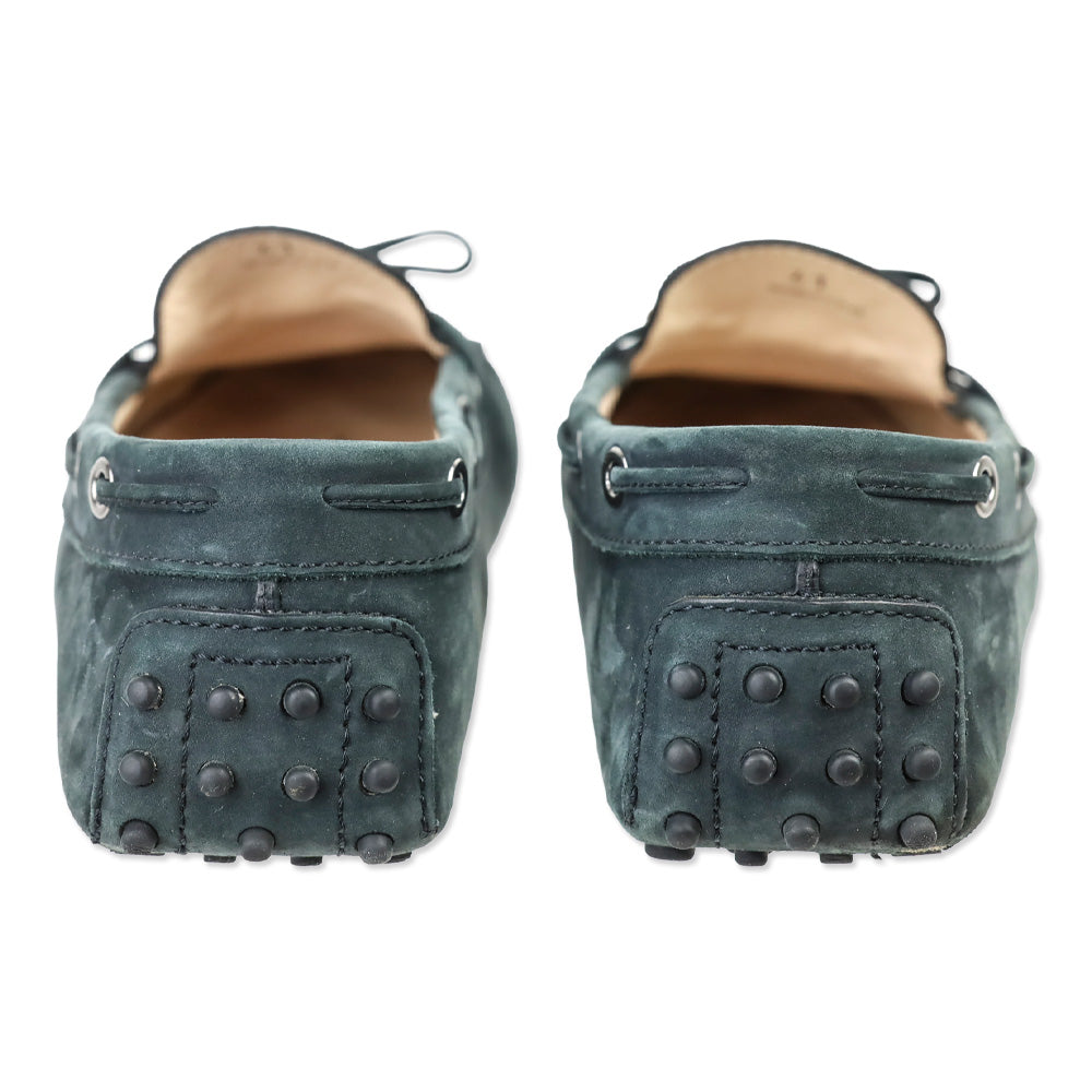 Tod's Charcoal Nubuck Driving Loafers