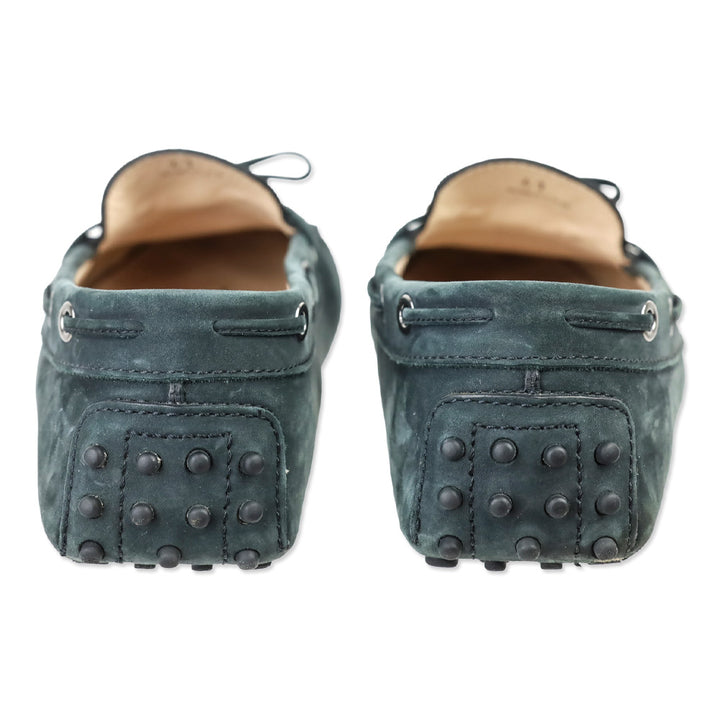 Tod's Charcoal Nubuck Driving Loafers