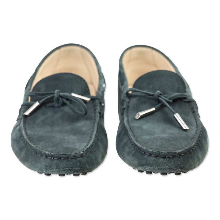 Tod's Charcoal Nubuck Driving Loafers