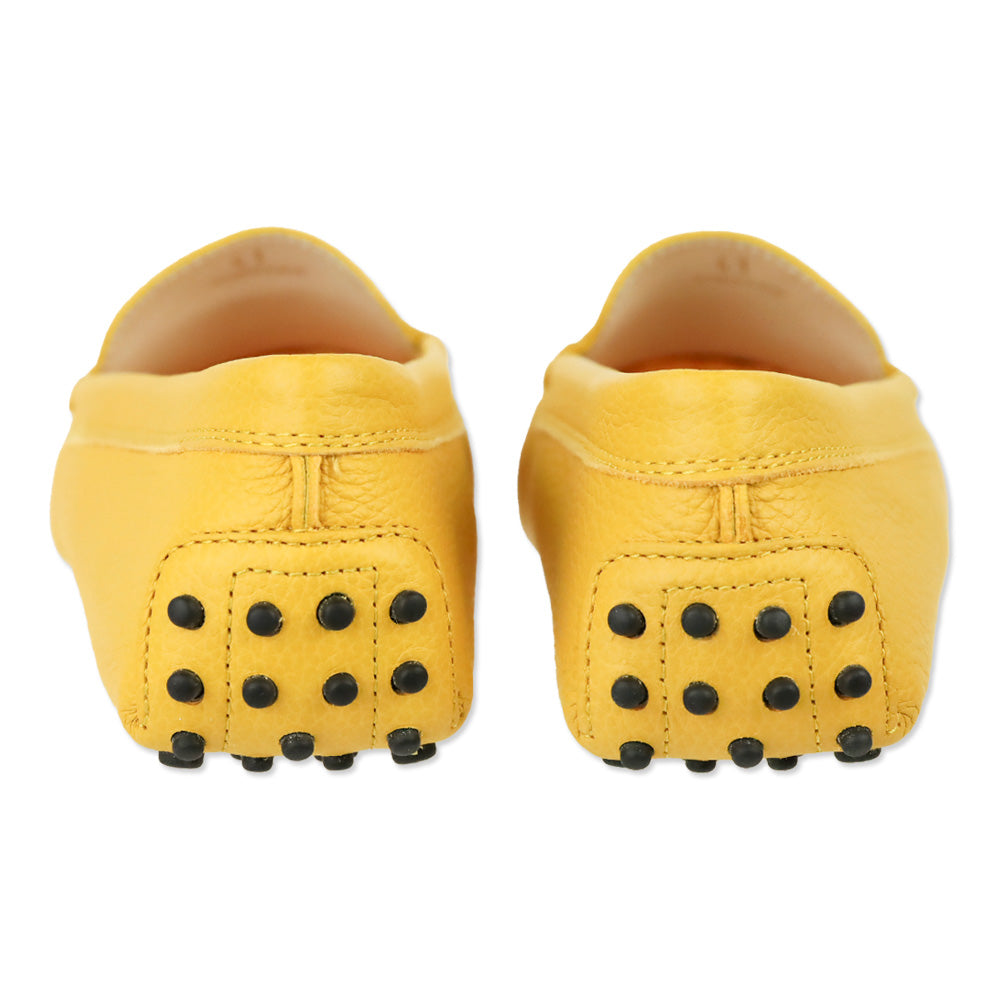 Tod's Eggnog Pebble Leather Penny Driving Loafers