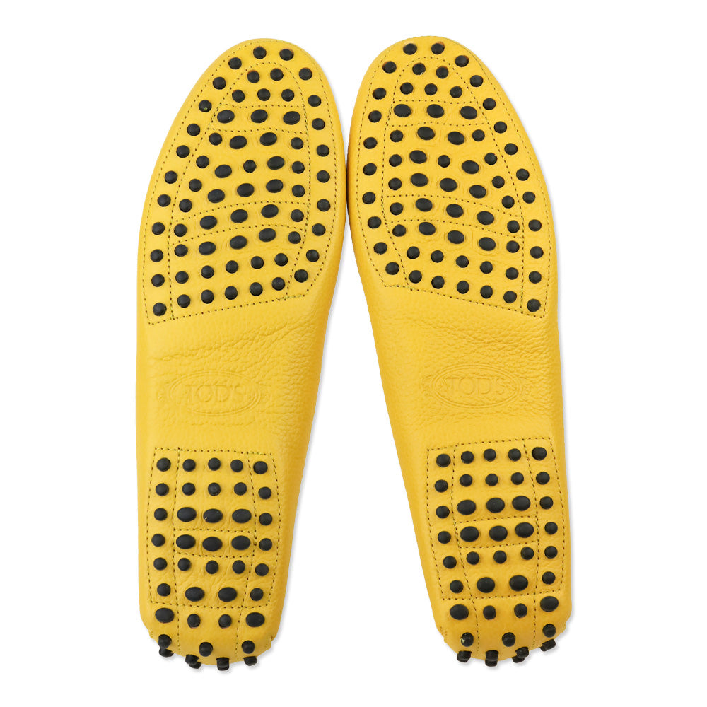 Tod's Eggnog Pebble Leather Penny Driving Loafers