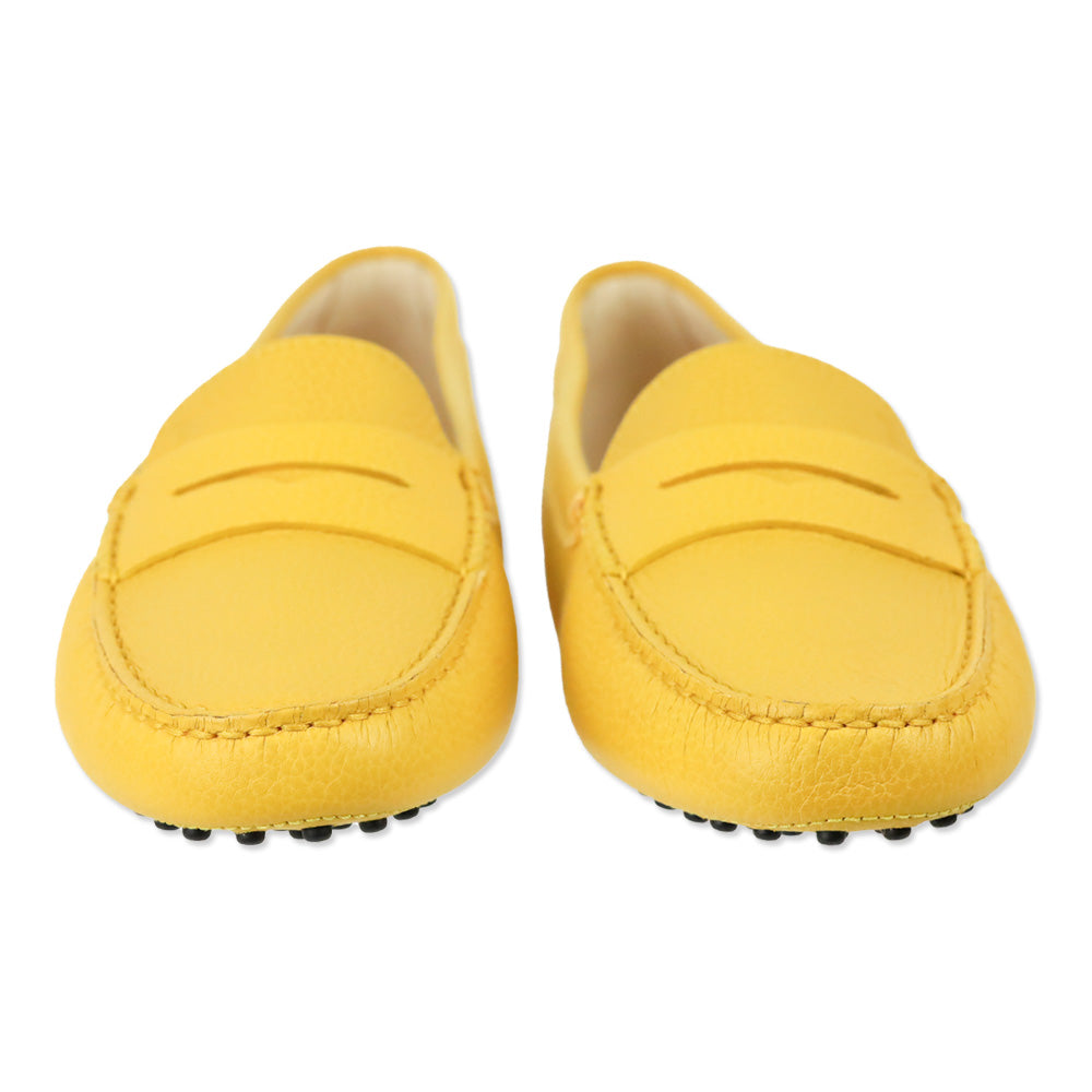 Tod's Eggnog Pebble Leather Penny Driving Loafers
