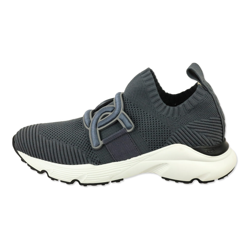 Tod's Grey Fabric Chain Kate Slip-On Sneakers